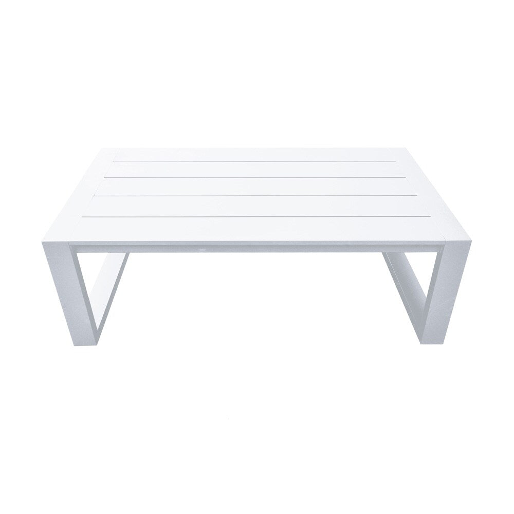 Armen Living - Aelani Outdoor 4 piece Set in White Finish and Charcoal Cushions - SETODAEWH veiw 7