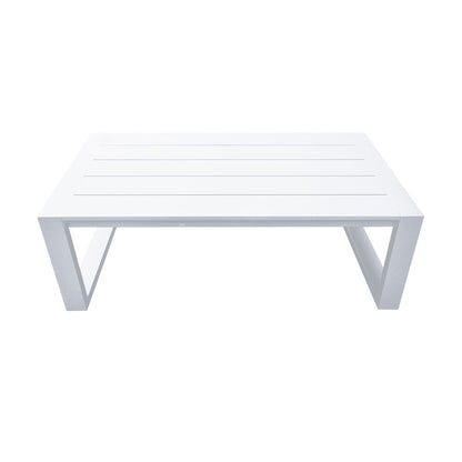 Armen Living - Aelani Outdoor 4 piece Set in White Finish and Charcoal Cushions - SETODAEWH veiw 7