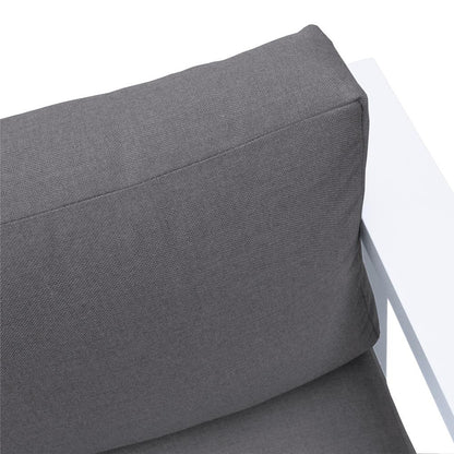 Armen Living - Aelani Outdoor 4 piece Set in White Finish and Charcoal Cushions - SETODAEWH veiw 8