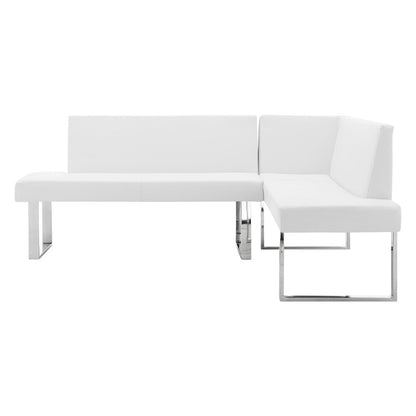 Armen Living - Amanda 3 Piece White Rectangular Dining Set - SETAMDI3WH veiw 2
