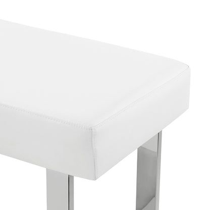 Armen Living - Amanda 3 Piece White Rectangular Dining Set - SETAMDI3WH veiw 6