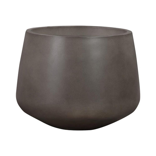 Armen Living - Amethyst Large Round Lightweight Concrete Indoor or Outdoor Planter in grey - LCAWMDPLGR veiw 1