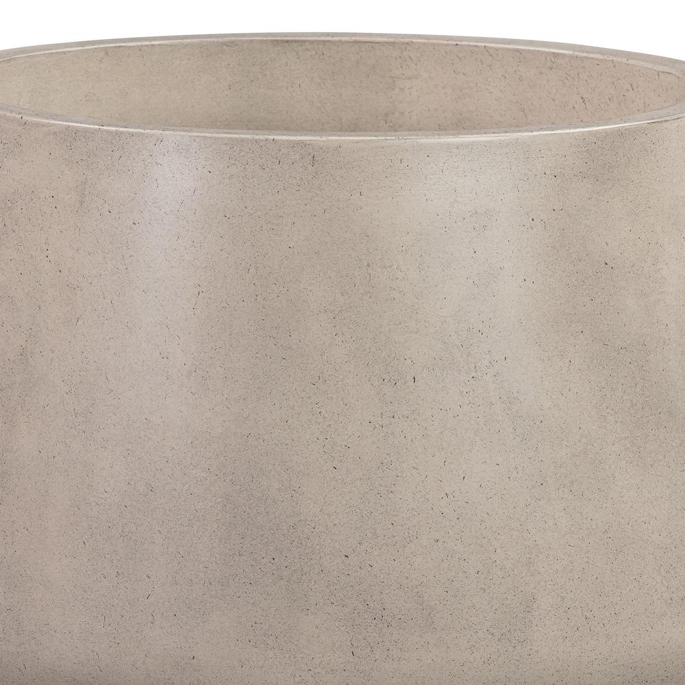 Armen Living - Amethyst Medium Round Lightweight White Concrete Indoor or Outdoor Planter in white - LCAWSMPLWH veiw 2