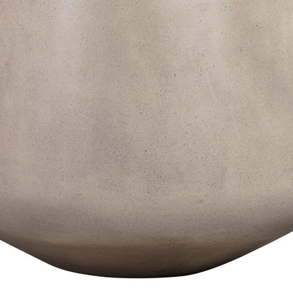 Armen Living - Amethyst Medium Round Lightweight White Concrete Indoor or Outdoor Planter in white - LCAWSMPLWH veiw 3