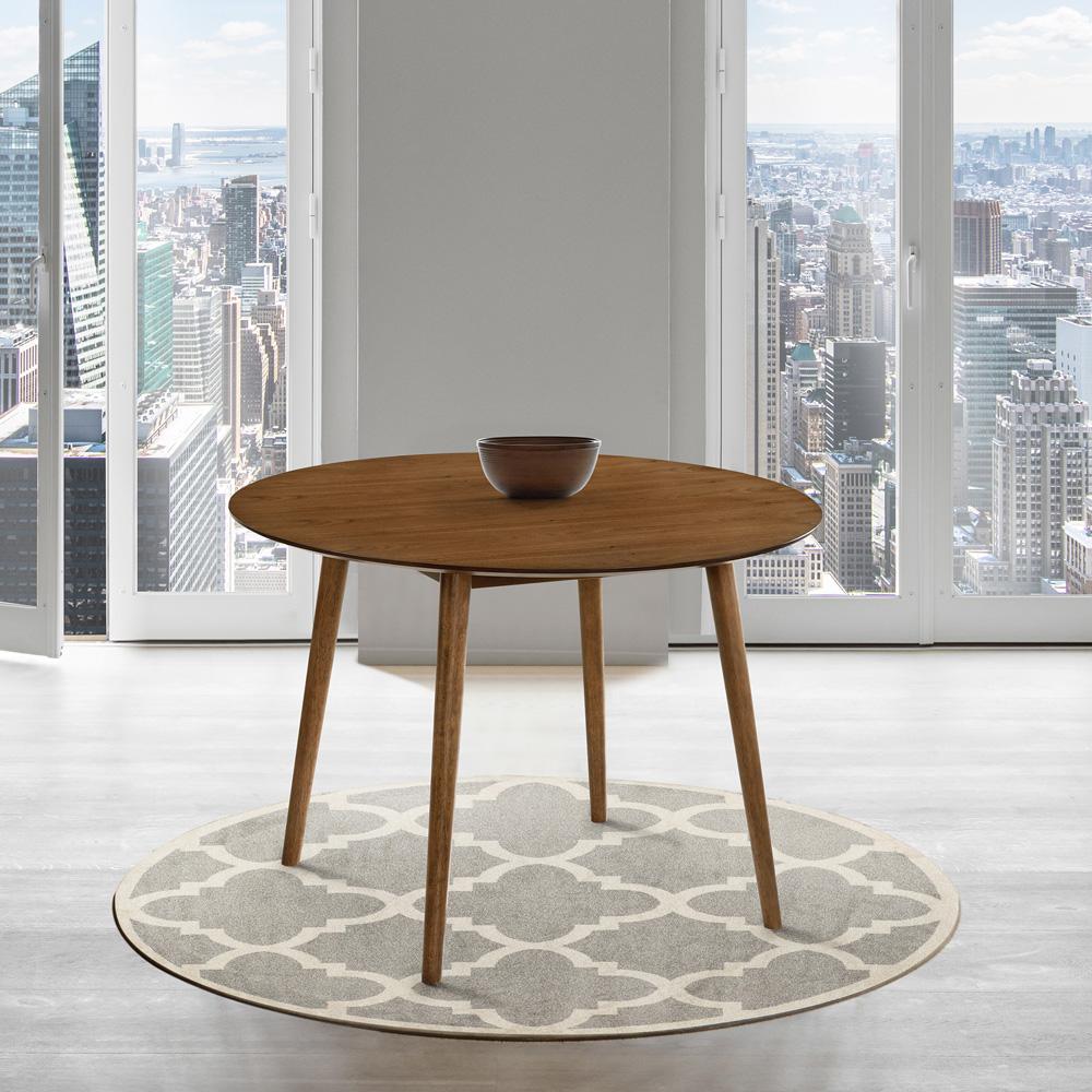Armen Living - Arcadia 42in Round Dining Table in Walnut Wood - LCARDIWA42 veiw 6