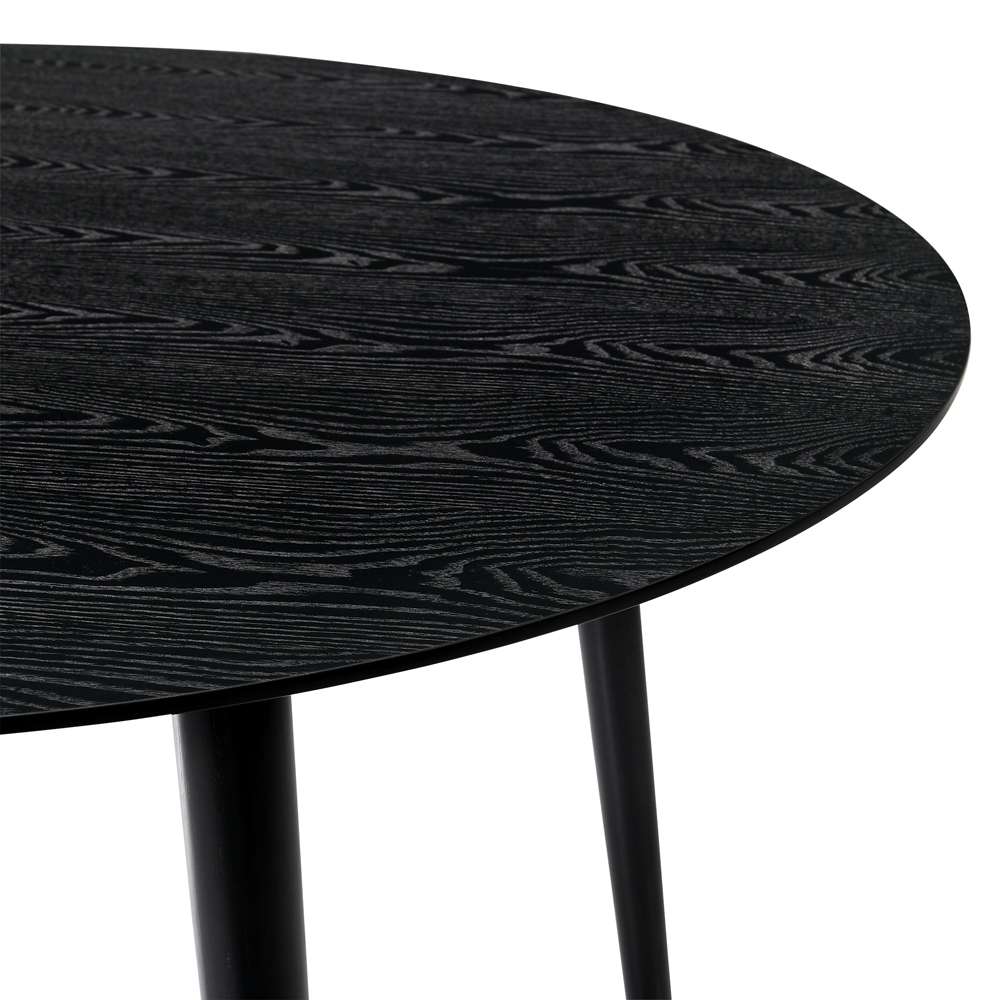 Armen Living - Arcadia 48in Round Dining Table in Black Wood - LCARDIBL48 veiw 3