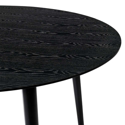 Armen Living - Arcadia 48in Round Dining Table in Black Wood - LCARDIBL48 veiw 3