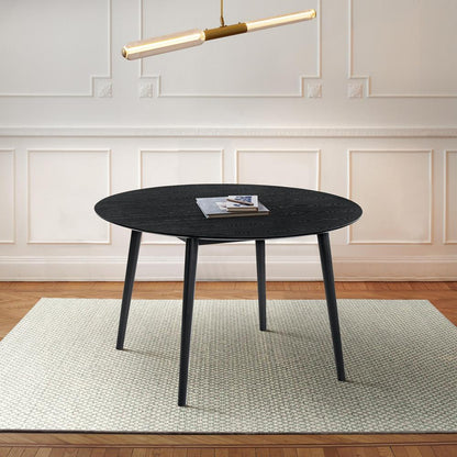 Armen Living - Arcadia 48in Round Dining Table in Black Wood - LCARDIBL48 veiw 6