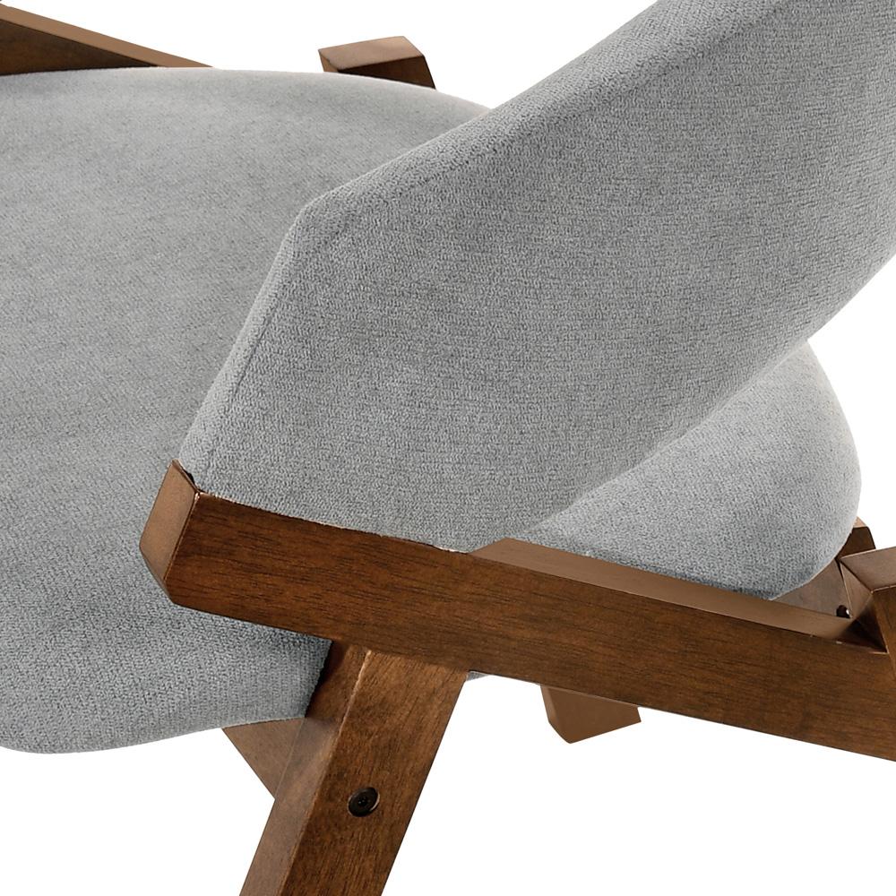 Armen Living - Arcadia and Talulah 48in Round Grey and Walnut Wood 5 Piece Dining Set - SETARDI5TAGRWA48 veiw 4