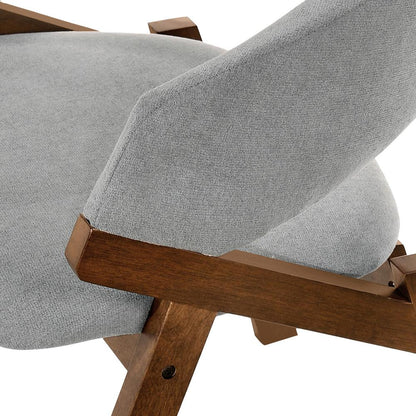 Armen Living - Arcadia and Talulah 48in Round Grey and Walnut Wood 5 Piece Dining Set - SETARDI5TAGRWA48 veiw 4