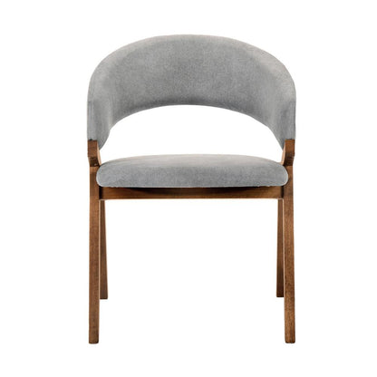Armen Living - Arcadia and Talulah 48in Round Grey and Walnut Wood 5 Piece Dining Set - SETARDI5TAGRWA48 veiw 9