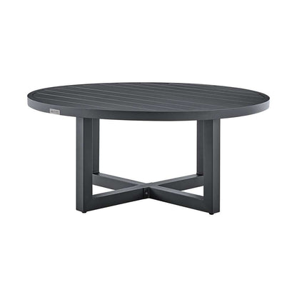 Armen Living - Argiope Outdoor Patio Round Coffee Table in Grey Aluminum  - 840254332560 veiw 1