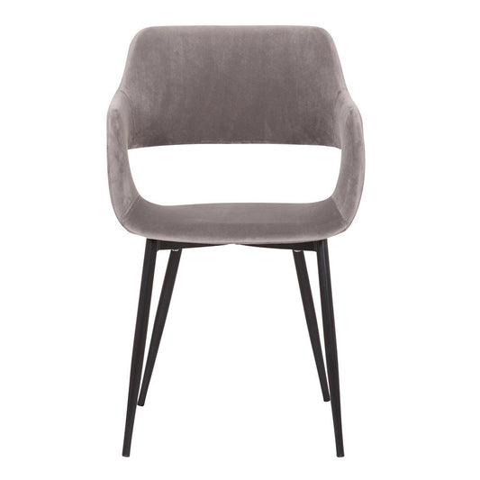 Armen Living - Ariana Mid-Century Gray Open Back Dining Accent Chair - LCARCHBLGR veiw 2