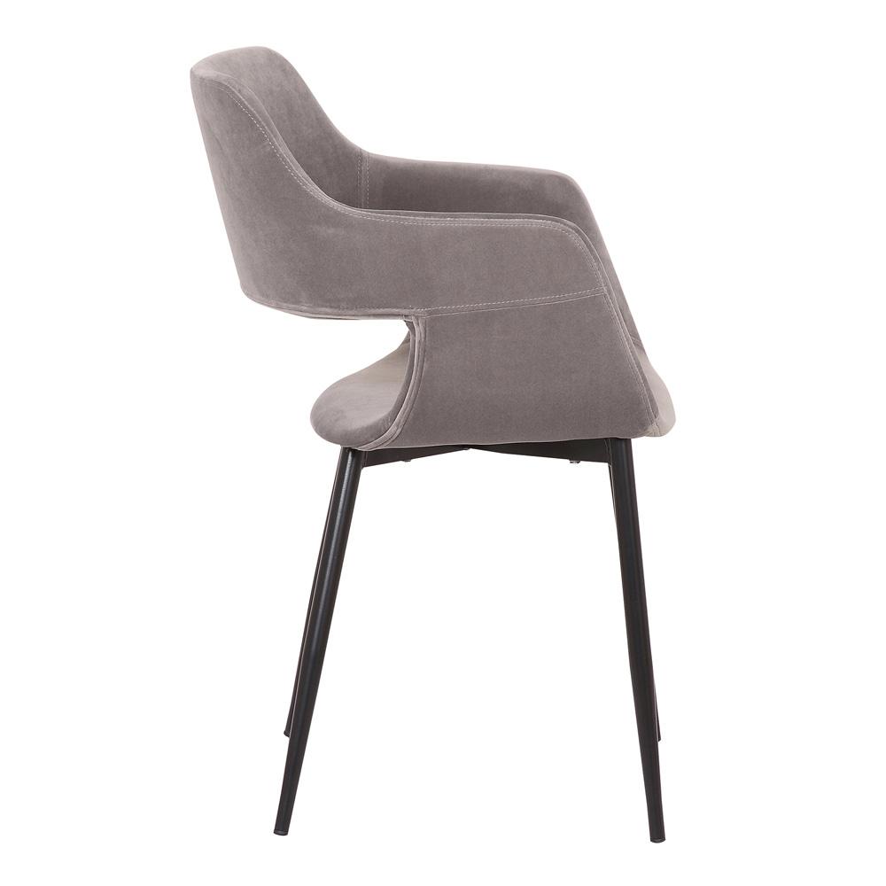 Armen Living - Ariana Mid-Century Gray Open Back Dining Accent Chair - LCARCHBLGR veiw 3