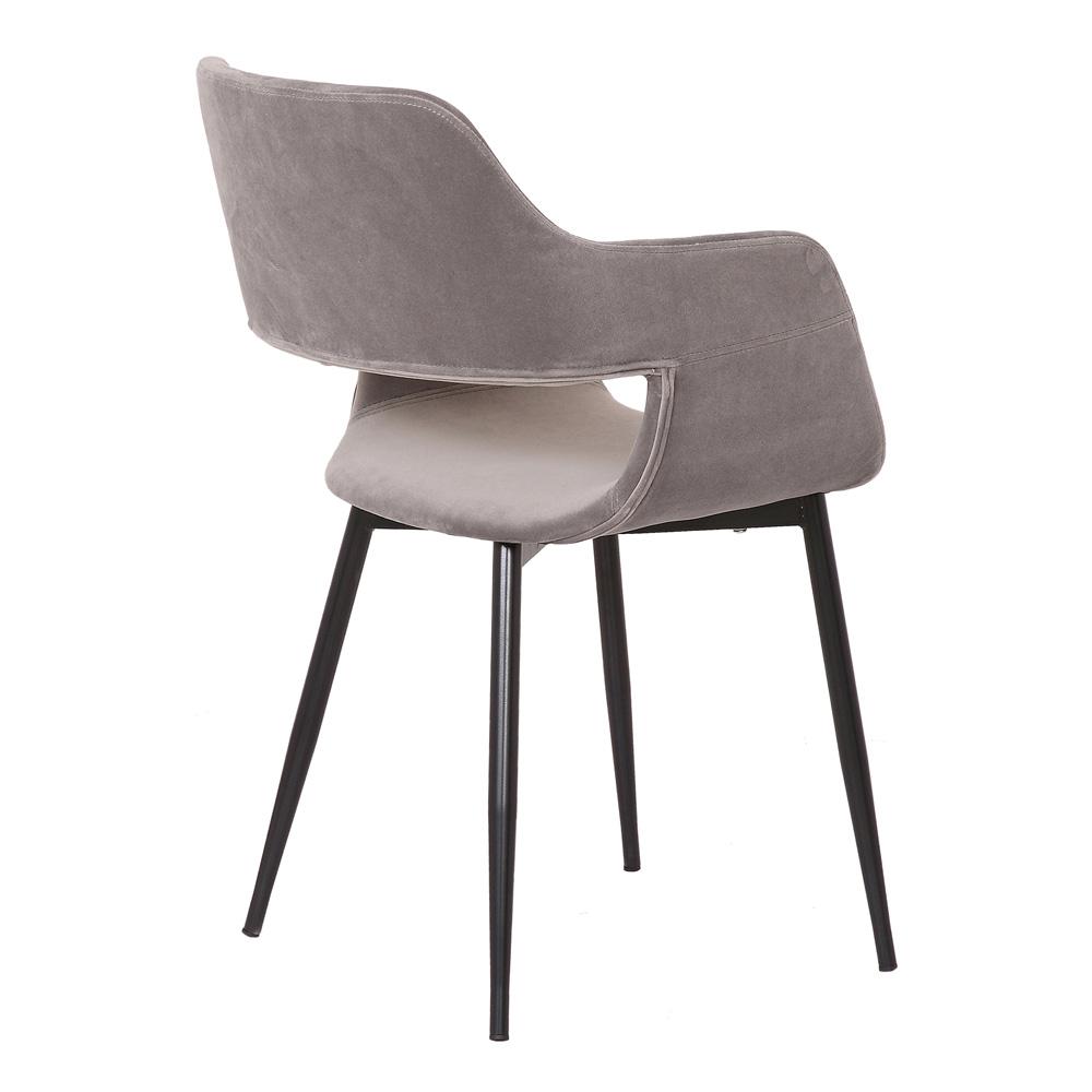 Armen Living - Ariana Mid-Century Gray Open Back Dining Accent Chair - LCARCHBLGR veiw 4
