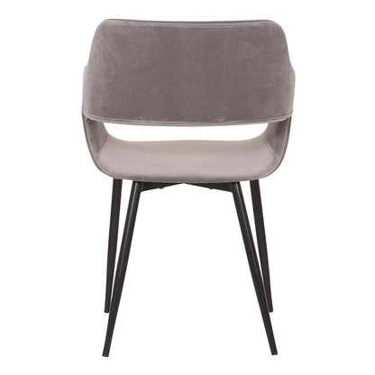 Armen Living - Ariana Mid-Century Gray Open Back Dining Accent Chair - LCARCHBLGR veiw 5