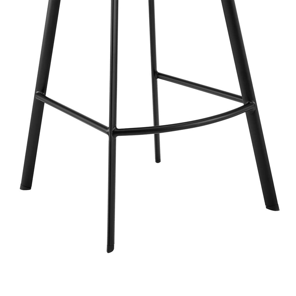 Armen Living - Aura Gray Faux Leather and Black Metal Swivel 26in Counter Stool - LCAUBABLGR26 veiw 8