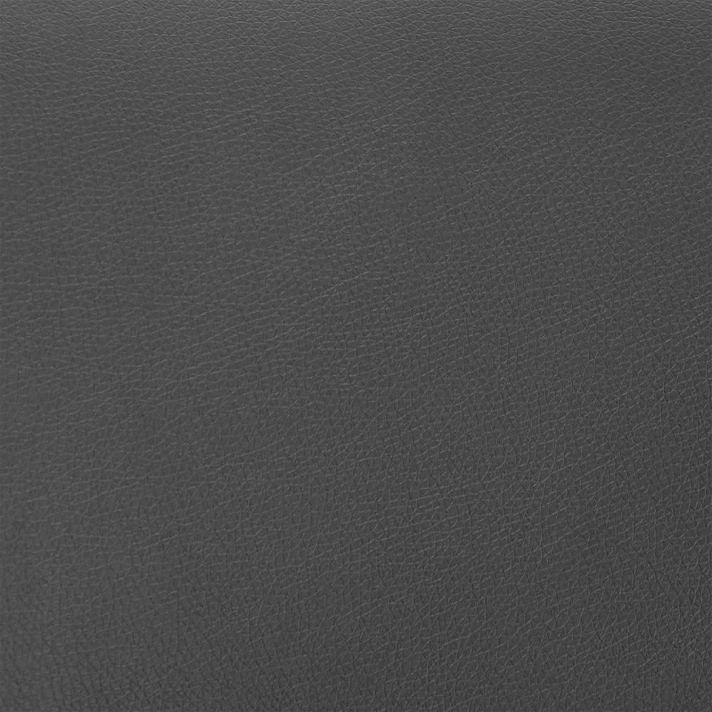 Armen Living - Aura Gray Faux Leather and Brushed Stainless Steel Swivel 30in Bar Stool - LCAUBABSGR30 veiw 9