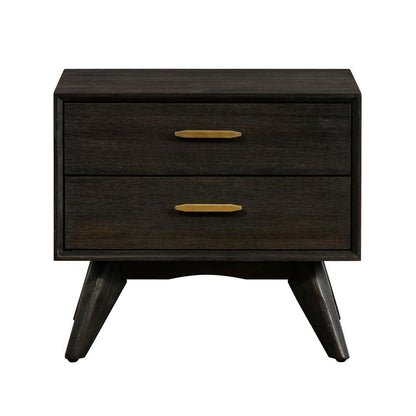 Armen Living - Baly 3 Piece Acacia Queen Loft Bed and Nightstands Bedroom Set - SETLFBDQN3A veiw 3