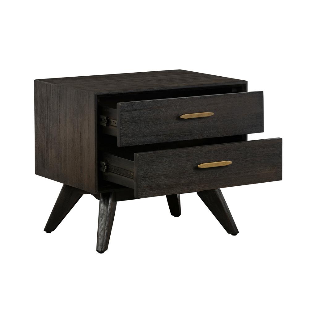 Armen Living - Baly 3 Piece Acacia Queen Loft Bed and Nightstands Bedroom Set - SETLFBDQN3A veiw 4