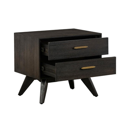 Armen Living - Baly 3 Piece Acacia Queen Loft Bed and Nightstands Bedroom Set - SETLFBDQN3A veiw 4