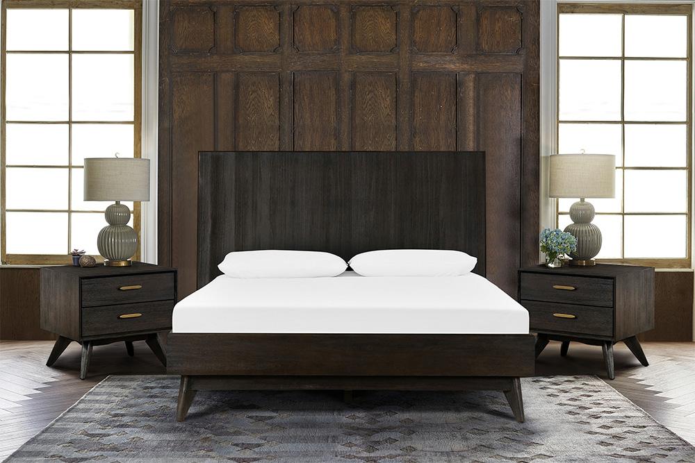 Armen Living - Baly 3 Piece Acacia Queen Loft Bed and Nightstands Bedroom Set - SETLFBDQN3A veiw 5