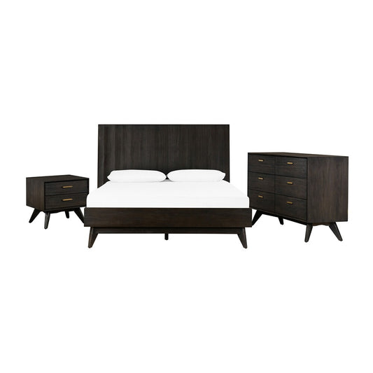 Armen Living - Baly 4 Piece Acacia King Loft Bedroom Set with Dresser and Nightstands - SETLFBDKG4A veiw 1