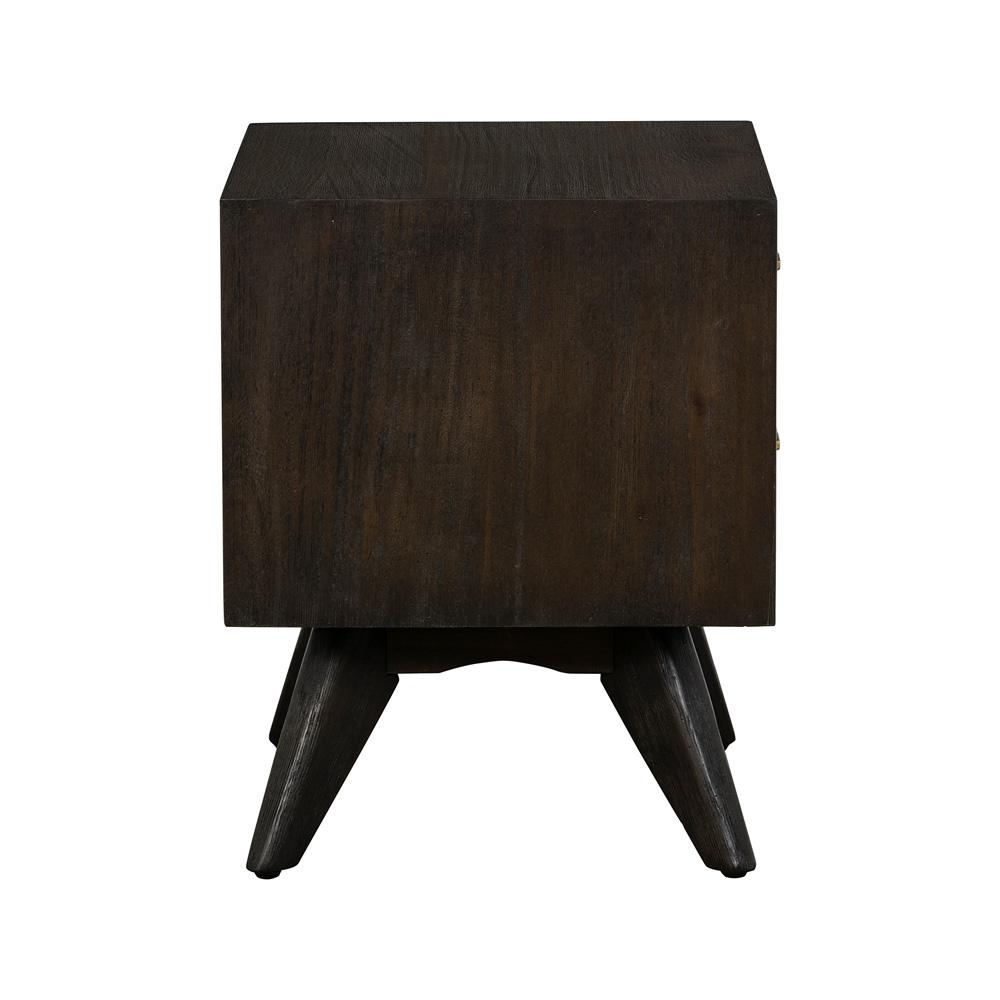 Armen Living - Baly Acacia Mid-Century 2 Drawer Night stand - LCLFLABR veiw 4