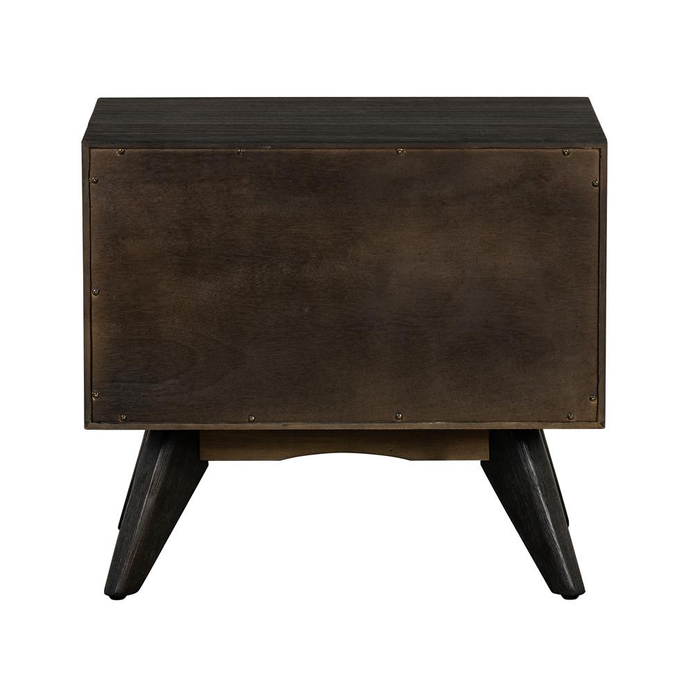 Armen Living - Baly Acacia Mid-Century 2 Drawer Night stand - LCLFLABR veiw 5