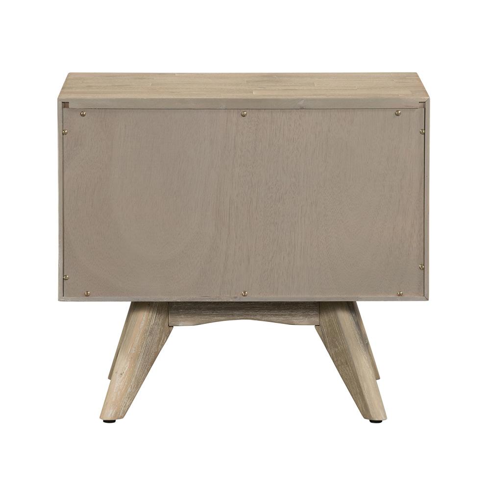 Armen Living - Baly Acacia Mid-Century Gray 2 Drawer Night stand - LCLFLAGR veiw 4