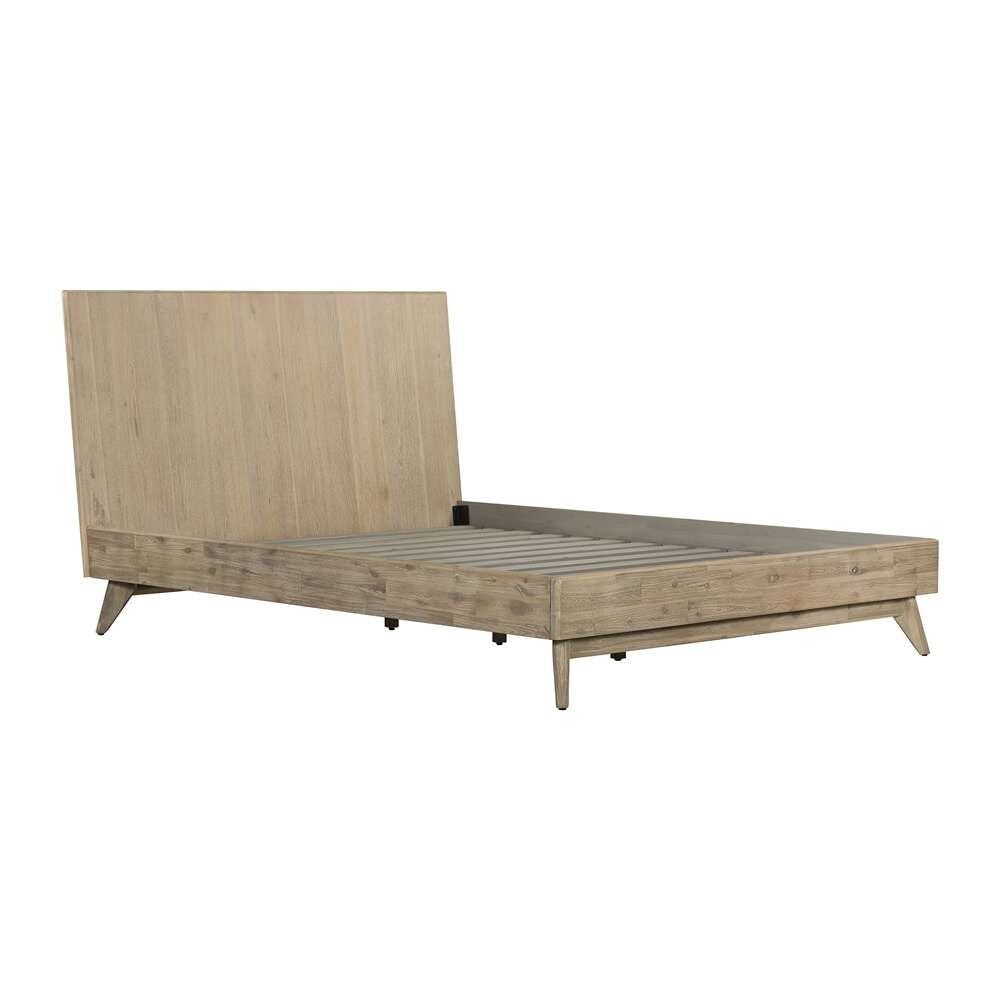 Armen Living - Baly Acacia Mid-Century Gray Sandblast Platform King Bed - LCLFBDGRKG veiw 1