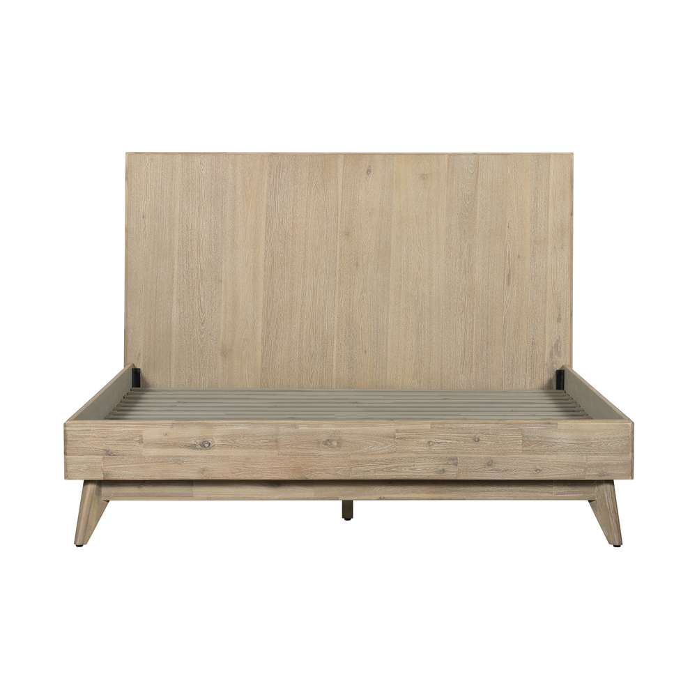 Armen Living - Baly Acacia Mid-Century Gray Sandblast Platform King Bed - LCLFBDGRKG veiw 2