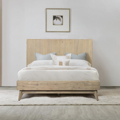 Armen Living - Baly Acacia Mid-Century Gray Sandblast Platform King Bed - LCLFBDGRKG veiw 7