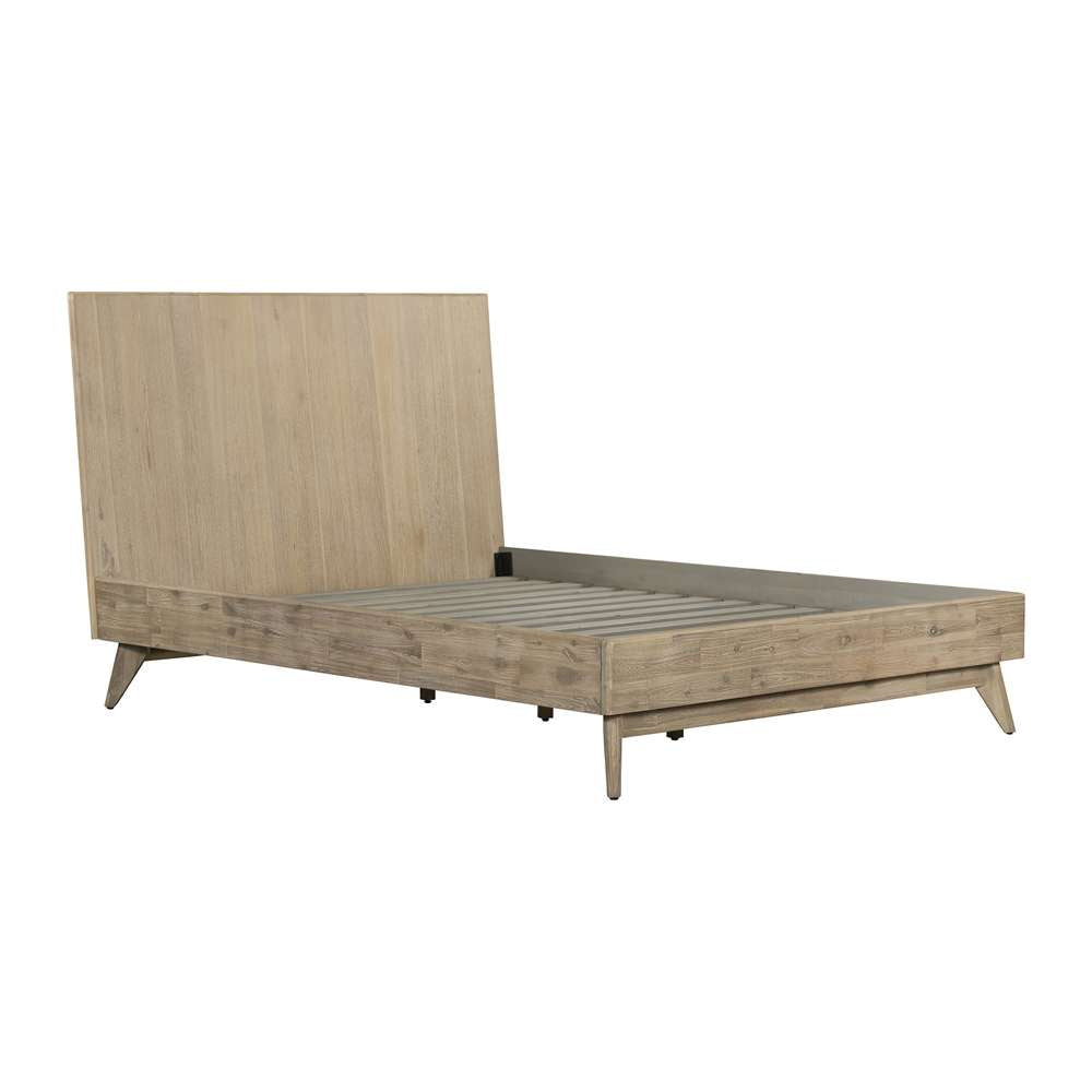 Armen Living - Baly Acacia Mid-Century Gray Sandblast Platform Queen Bed - LCLFBDGRQN veiw 1