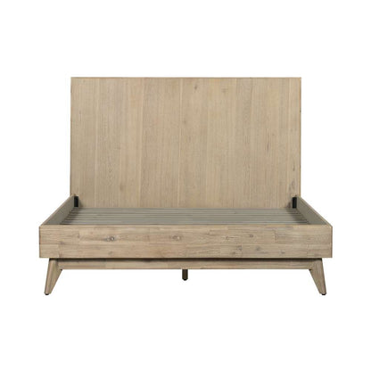 Armen Living - Baly Acacia Mid-Century Gray Sandblast Platform Queen Bed - LCLFBDGRQN veiw 2