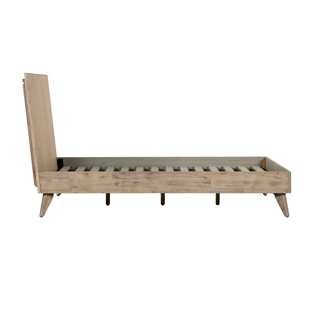 Armen Living - Baly Acacia Mid-Century Gray Sandblast Platform Queen Bed - LCLFBDGRQN veiw 3