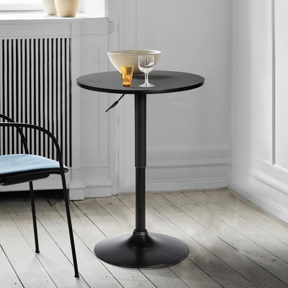Armen Living - Bentley Adjustable Pub Table in Black Brushed Wood and Black Metal finish - LCBEPUBLK veiw 2