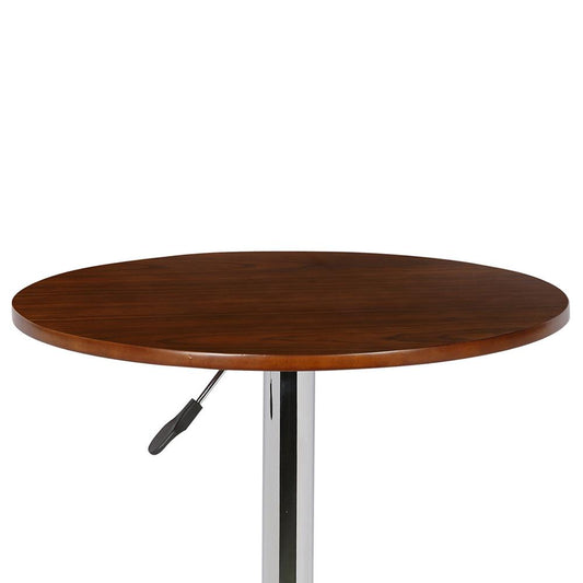 Armen Living - Bentley Adjustable Pub Table in Walnut Wood and Chrome finish - LCBEPUWA veiw 2