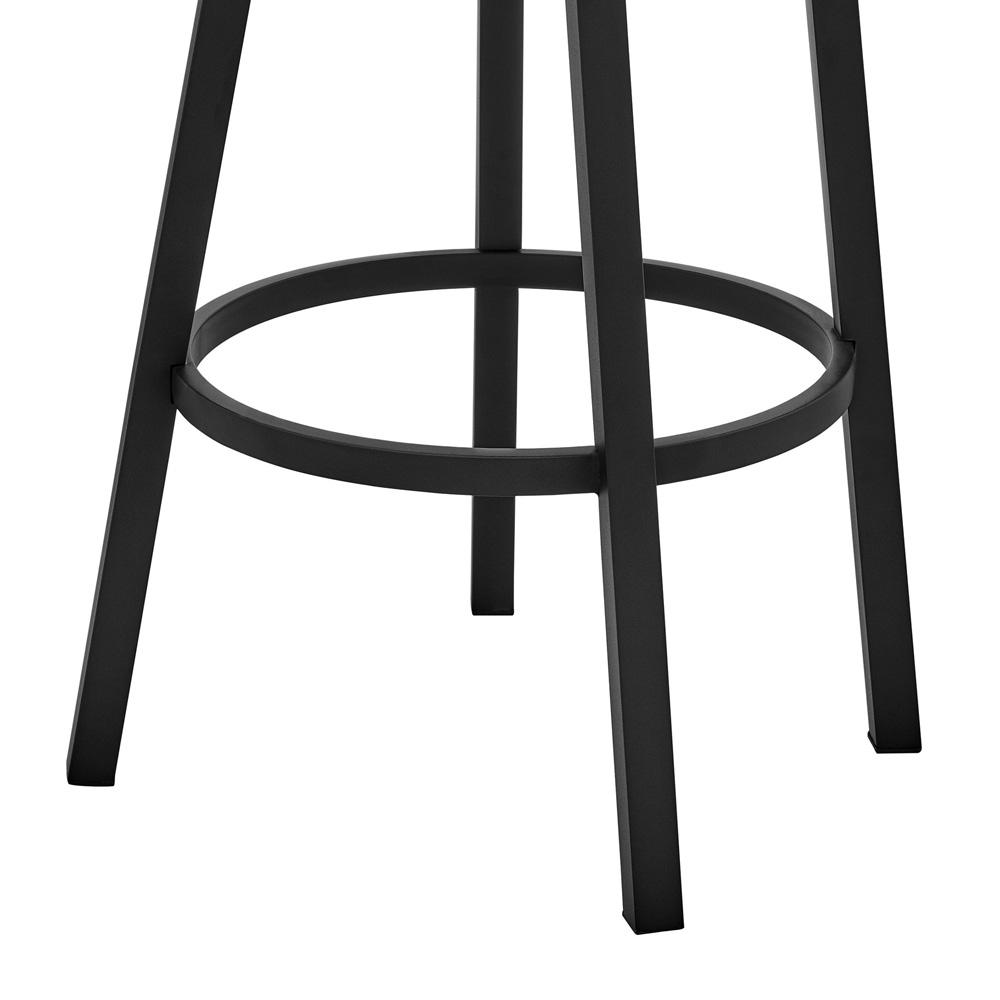 Armen Living - Bryant 30in Bar Height Swivel Bar Stool in Black Finish and Black Faux Leather - LCBYBABLBL30 veiw 8