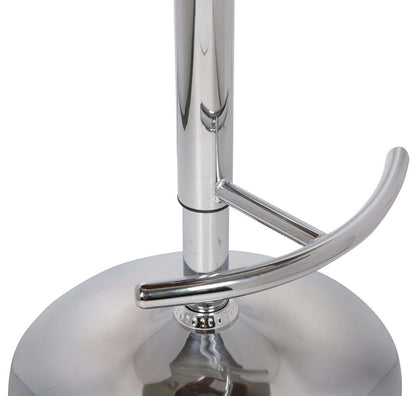Armen Living - Butterfly Adjustable Height Swivel Black Faux Leather and Walnut Wood Bar Stool with Chrome Base  - LCBUBAWABL veiw 7