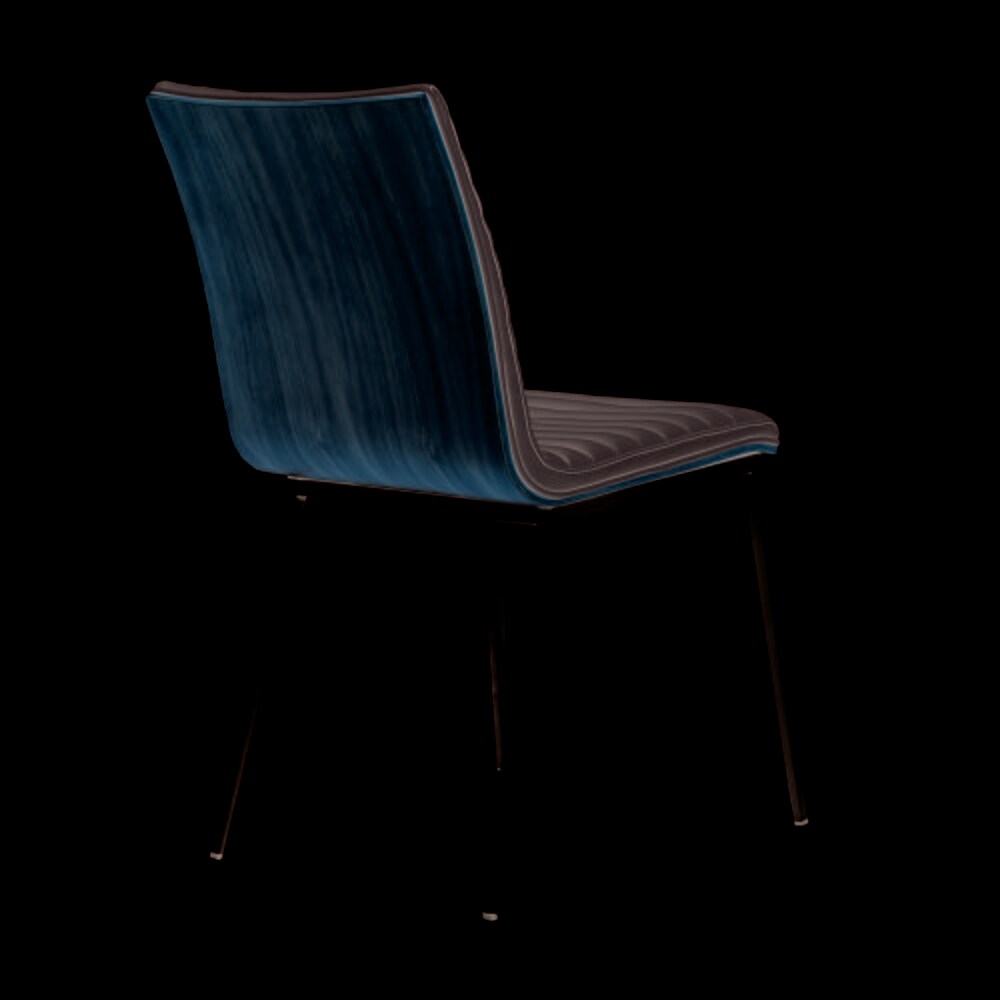 Armen Living - Cafe Brushed Stainless Steel Dining Chair in Gray Faux Leather with Walnut Back (Set of 2) - LCCACHGRB201 veiw 3