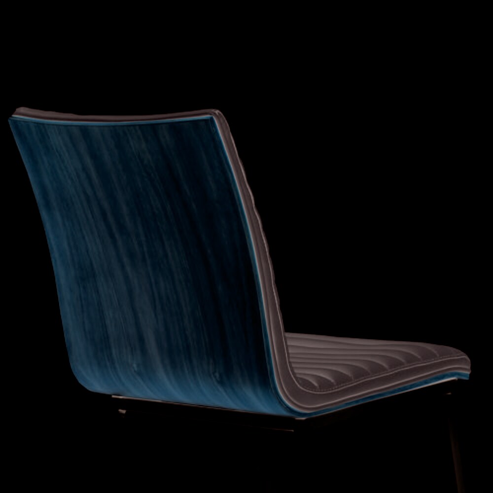 Armen Living - Cafe Brushed Stainless Steel Dining Chair in Gray Faux Leather with Walnut Back (Set of 2) - LCCACHGRB201 veiw 5