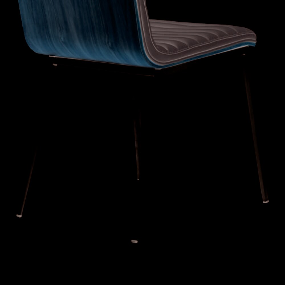 Armen Living - Cafe Brushed Stainless Steel Dining Chair in Gray Faux Leather with Walnut Back (Set of 2) - LCCACHGRB201 veiw 6