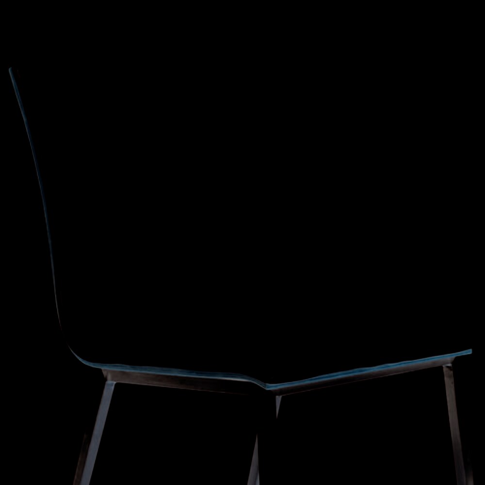 Armen Living - Cafe Brushed Stainless Steel Dining Chair in White Faux Leather with Walnut Back (Set of 2) - LCCACHWHB201 veiw 3