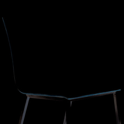 Armen Living - Cafe Brushed Stainless Steel Dining Chair in White Faux Leather with Walnut Back (Set of 2) - LCCACHWHB201 veiw 3