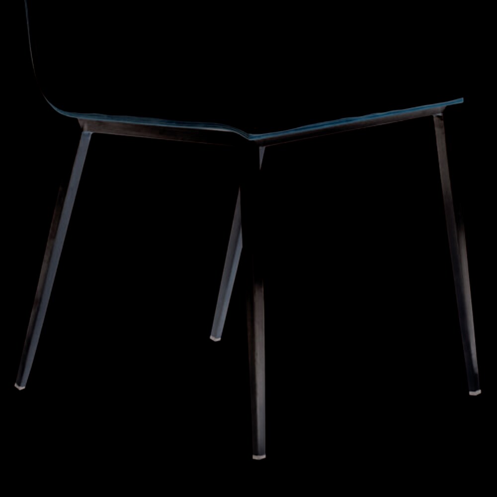 Armen Living - Cafe Brushed Stainless Steel Dining Chair in White Faux Leather with Walnut Back (Set of 2) - LCCACHWHB201 veiw 4