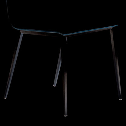 Armen Living - Cafe Brushed Stainless Steel Dining Chair in White Faux Leather with Walnut Back (Set of 2) - LCCACHWHB201 veiw 4