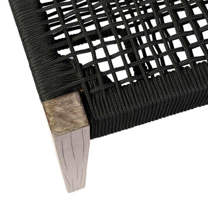 Armen Living - Camino Indoor Outdoor Dining Bench in Eucalyptus Wood and Charcoal Rope - 840254336025 veiw 4