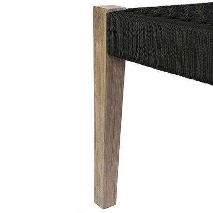 Armen Living - Camino Indoor Outdoor Dining Bench in Eucalyptus Wood and Charcoal Rope - 840254336025 veiw 5