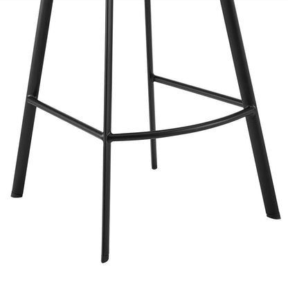 Armen Living - Carise Gray Faux Leather and Black Metal Swivel 26in Counter Stool - LCCABABLGR26 veiw 8